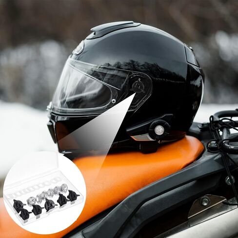12 Pcs Helmet Visor Screws, Motorcycle Helmet Screws, Helmets Screw Replacement Kit with 6 Pcs Rubber Washers for Dirt Bike & Motocross Helmets in Kuwait