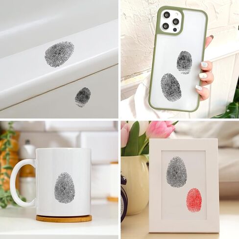120PCS Fingerprint Stickers for Party Decoration, Transparent Fingerprint Labels for Spy-Themed Birthday,Halloween,Class Activity, Graduation Cap Decoration in Kuwait