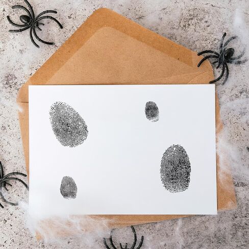120PCS Fingerprint Stickers for Party Decoration, Transparent Fingerprint Labels for Spy-Themed Birthday,Halloween,Class Activity, Graduation Cap Decoration in Kuwait