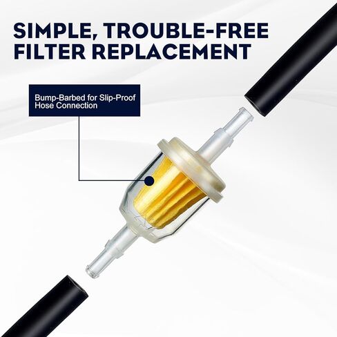 AM116304 Fuel Filter 25 050 22-S Compatible with John Dee-re 1/4 In and 5/16 In, InLine Fuel Filter Replacement for Kohl-er Lawn Mower Tractor, Replaces GY20709 21541500 38666 98021 in Kuwait