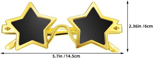 SAFIGLE Star Shape Sunglasses Lightweight Yellow Star Costume Glasses for Adults Party Accessories Bulk Gold Festival Props in Saudi Arabia