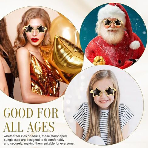SAFIGLE Star Shape Sunglasses Lightweight Yellow Star Costume Glasses for Adults Party Accessories Bulk Gold Festival Props in Saudi Arabia