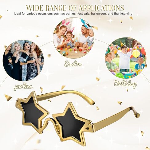 SAFIGLE Star Shape Sunglasses Lightweight Yellow Star Costume Glasses for Adults Party Accessories Bulk Gold Festival Props in Saudi Arabia