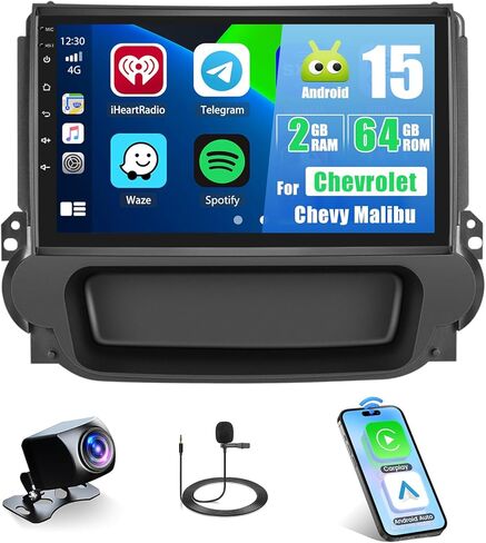 [2+64G] for Chevrolet Chevy Malibu 2011-2014 Android 13 Stereo Wireless CarPlay Android Auto, 9 Inch Touch Screen GPS Navigation Radio with WiFi FM RDS BT Backup Camera in Saudi Arabia