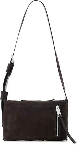 AllSaints Alba Suede Zip Xbody Bitter Brown One Size in Saudi Arabia