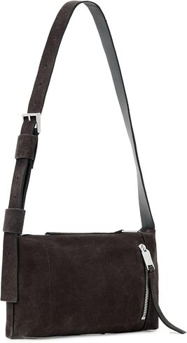 AllSaints Alba Suede Zip Xbody Bitter Brown One Size in Saudi Arabia