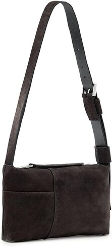 AllSaints Alba Suede Zip Xbody Bitter Brown One Size in Saudi Arabia