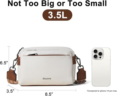 Bluome 5 Zips Crossbody Bags For Women Travel Bag Small Pu Leather Shoulder Cross Body For Woman Purses Handbags in Saudi Arabia