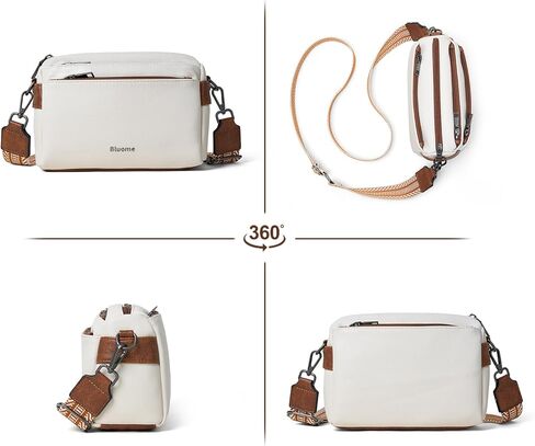 Bluome 5 Zips Crossbody Bags For Women Travel Bag Small Pu Leather Shoulder Cross Body For Woman Purses Handbags in Saudi Arabia