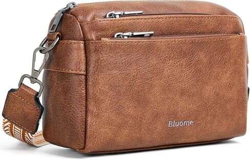 Bluome 5 Zips Crossbody Bags For Women Travel Bag Small Pu Leather Shoulder Cross Body For Woman Purses Handbags in Saudi Arabia