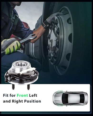 SCITOO Wheel Hub Wheel Bearing Assembly Front 515029 fit for Ford for F-150 2000-2004 5 Lugs Wheel Hub Bearing Assemblies W/ABS 2pcs Wheel Hub Bearings in Saudi Arabia
