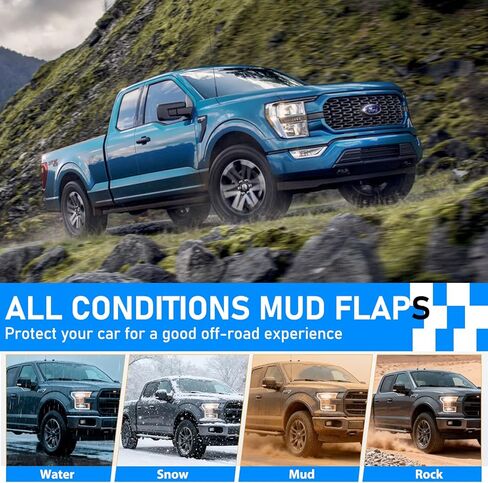 حذف رفرف الطين متوافق مع Ford F150 2WD/4WD 2021-2026، واقيات الطين متوافقة مع ملحقات Ford F150 in Kuwait