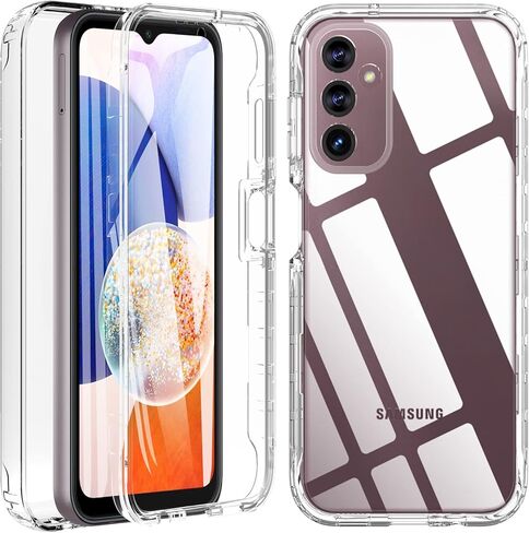 حافظة Hensinple المغناطيسية لهاتف Galaxy A14 5G مع واقي شاشة زجاجي، [متوافقة مع MagSafe]، غطاء خلفي غير لامع مقاوم للصدمات لهاتف Samsung Galaxy A14 5G - أسود in Saudi Arabia
