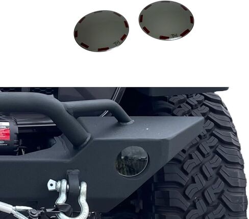 Smoked Acrylic Front Fog Light Covers for 2018-2025 Jeep Wrangler JL Sport in Saudi Arabia
