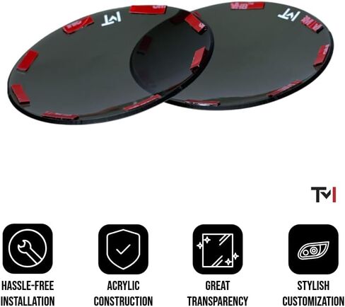 Smoked Acrylic Front Fog Light Covers for 2018-2025 Jeep Wrangler JL Sport in Saudi Arabia