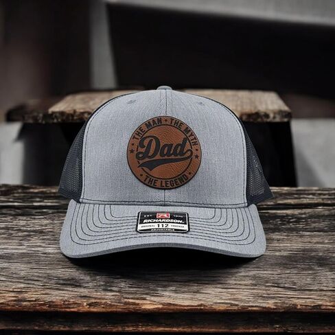 Dad, The Man, The Myth, The Legend, Snapback Hat Trucker Hat Grey/Black in Saudi Arabia