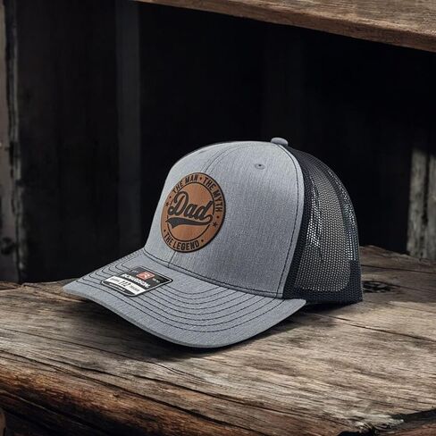 Dad, The Man, The Myth, The Legend, Snapback Hat Trucker Hat Grey/Black in Saudi Arabia