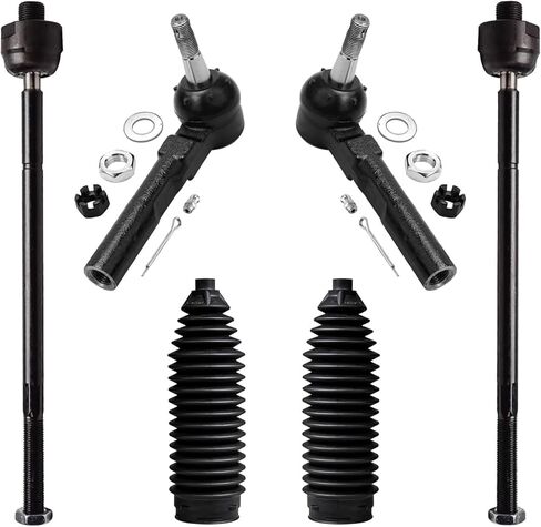 Detroit Axle - 6pc Front Tie Rods Kit for Chevy Uplander Buick Rendezvous Terraza Pontiac Montana Aztek Saturn Relay 4 Outer & Inner Tie Rod Ends 2 Boots Replacement in Saudi Arabia