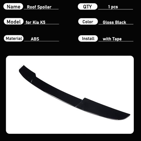 Roof Spoiler Compatible with 2021-2025 Kia K5 LX LXS GT EX Glossy Black Rear Window Roof Spoiler Wing in Saudi Arabia