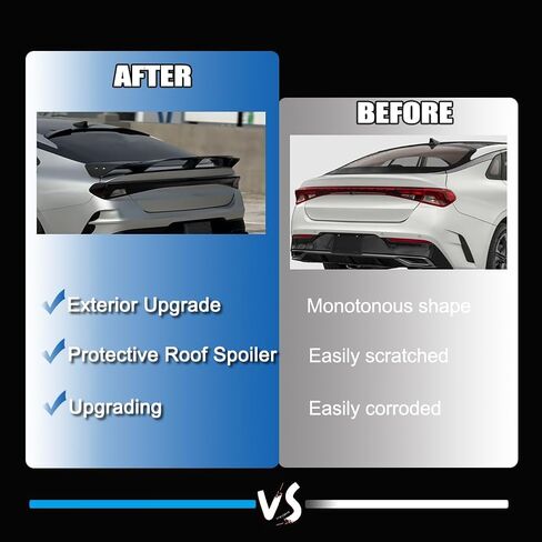 Roof Spoiler Compatible with 2021-2025 Kia K5 LX LXS GT EX Glossy Black Rear Window Roof Spoiler Wing in Saudi Arabia