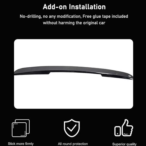 Roof Spoiler Compatible with 2021-2025 Kia K5 LX LXS GT EX Glossy Black Rear Window Roof Spoiler Wing in Saudi Arabia