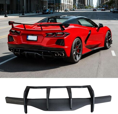 Rear Lower Bumper Diffuser Lip Splitter for Chevy Corvette C8 2020-2026 Stingray Z51 E-ray(Gloss Black) in Kuwait