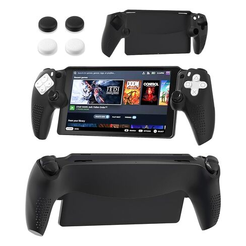Clear Protective Case for PlayStation Portal Remote Player, PC Hard Cover Case with Ergonomic Design for PS portal, PC Cover Shell for PS5 portal Accessories, with 4 non-slip Thumb Stick Caps in Saudi Arabia