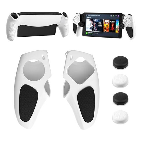 Clear Protective Case for PlayStation Portal Remote Player, PC Hard Cover Case with Ergonomic Design for PS portal, PC Cover Shell for PS5 portal Accessories, with 4 non-slip Thumb Stick Caps in Saudi Arabia