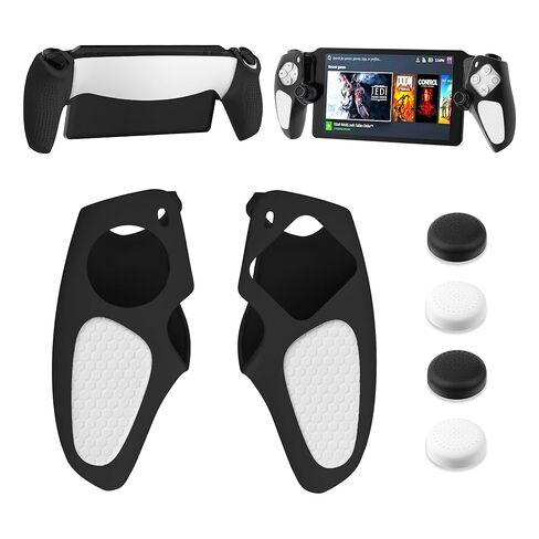 Clear Protective Case for PlayStation Portal Remote Player, PC Hard Cover Case with Ergonomic Design for PS portal, PC Cover Shell for PS5 portal Accessories, with 4 non-slip Thumb Stick Caps in Saudi Arabia