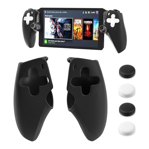 Clear Protective Case for PlayStation Portal Remote Player, PC Hard Cover Case with Ergonomic Design for PS portal, PC Cover Shell for PS5 portal Accessories, with 4 non-slip Thumb Stick Caps in Saudi Arabia