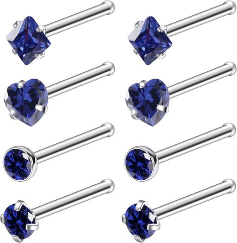 F136 Titanium 20/18G Nose Rings Implant Grade Stud Piercing Jewelry for Women Men in Kuwait