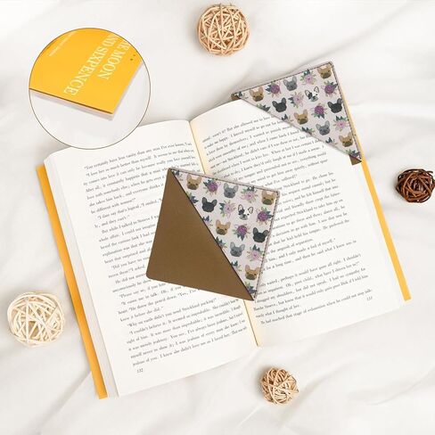 Cat Leather Bookmarks, Book Accessories for Reading Lovers, Unbreakable Page Markers for Women Men Girls Boys Student Teacher Kids Birthday Gifts in Kuwait