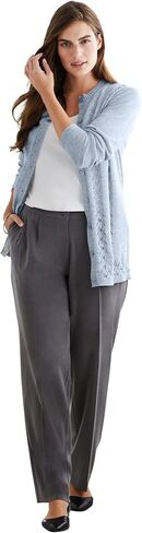Woman Within Plus Size Long-Sleeve Pointelle Cardigan Sweater in Saudi Arabia