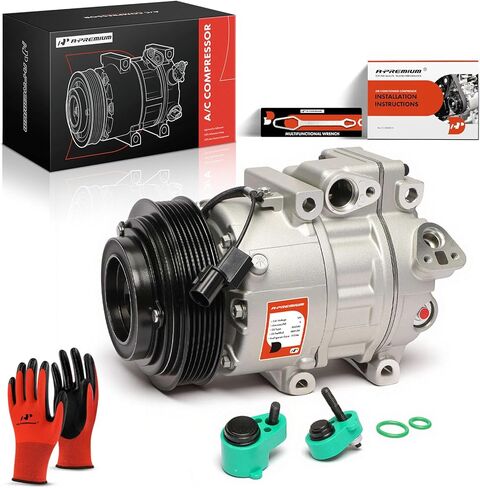 A-Premium Air Conditioner AC Compressor with Clutch Compatible with Kia Optima 2008 2.4L & Hyundai Santa Fe 2009 2.7L in Saudi Arabia
