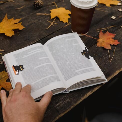 10pcs Cat Magnetic Bookmarks for Reading, Cute Black Animal Pet Kitten Bookmarks Kawaii Page Markers Funny Cool Magnet Accessories for Women Teachers Students Reader Book Lovers Stationery Gifts in Kuwait