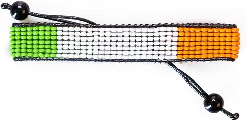 FAHARI Ireland Flag Bracelet: Handmade Adjustable Beaded & Durable Jewelry in Kuwait