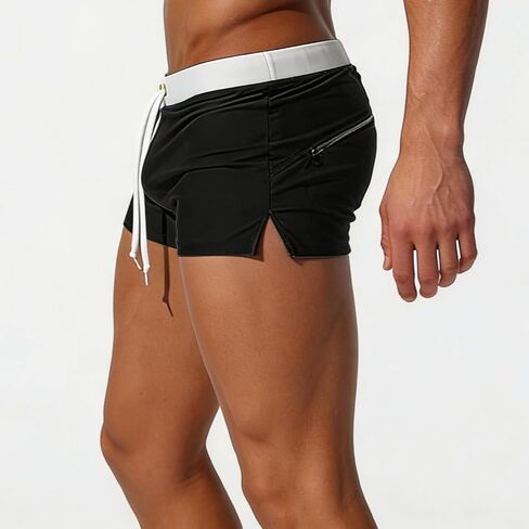 Men’s Swim Trunks Quick Dry Beach Shorts Solid Color Breathable Board Shorts with Back Pocket in Saudi Arabia