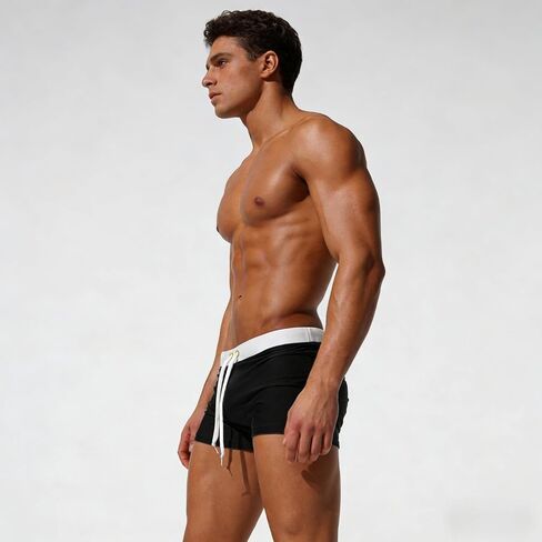 Men’s Swim Trunks Quick Dry Beach Shorts Solid Color Breathable Board Shorts with Back Pocket in Saudi Arabia