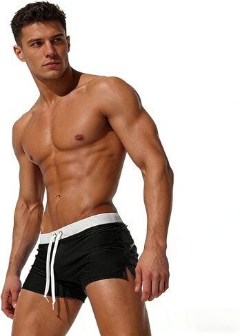 Men’s Swim Trunks Quick Dry Beach Shorts Solid Color Breathable Board Shorts with Back Pocket in Saudi Arabia