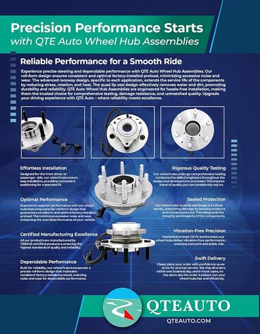 PM Auto Pair of 2 Rear Wheel Hub Bearing Assembly Replacement For 2007-2017 Jeep Patriot in Kuwait