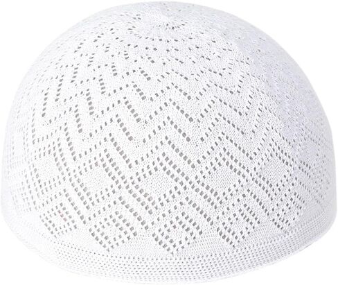 5Pcs Arab Muslim Hat, Openwork Knitted Breathable Traditional Prayer Cap, Suitable for Both Men and Women Multicolor in Saudi Arabia