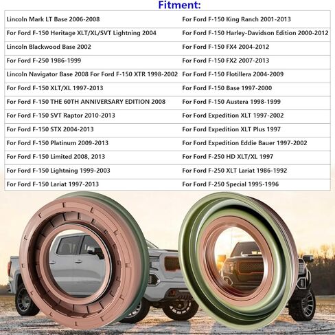 Rear Axle Wheel Seal Driver & Passenger Side Pair Compatible with Ford F150 F250 Truck Lincoln Blackwood Mark LT Navigator with 9.75 Inch Ring Gear Rear Wheel Seal in Kuwait