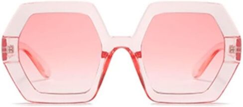 70s Oversized Sunglasses Womens Trendy Retro Square Sun Glasses Fashion Hexagon Thick Shades in Kuwait