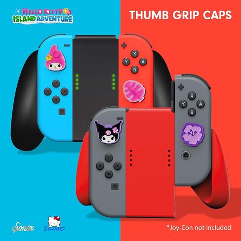Sonix x Sanrio Silicone Thumb Grip Caps for Joy-Con | Compatible with Nintendo Switch/Switch Lite/OLED | 4 pcs - Kuromi and My Melody in Kuwait