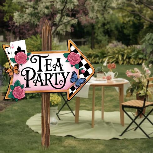 مرحبًا بكم في علامة أسهم اتجاه بلاد العجائب، 10 علامات ديكورات حفلات بلاد العجائب، ديكور في الغرفة لمحبي أليس in Kuwait