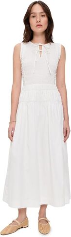 MOON RIVER Women's Smocked Shirred Midi Dress in Kuwait