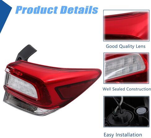 Silscvtt RH الفرامل الخلفية الخلفية الذيل ضوء الجمعية استبدال لسوبارو Crosstrek 2018-2019 سوبارو امبريزا هاتشباك عربة 2017-2019 الجانب الأيمن 84201FL02A SU2805109 in Kuwait