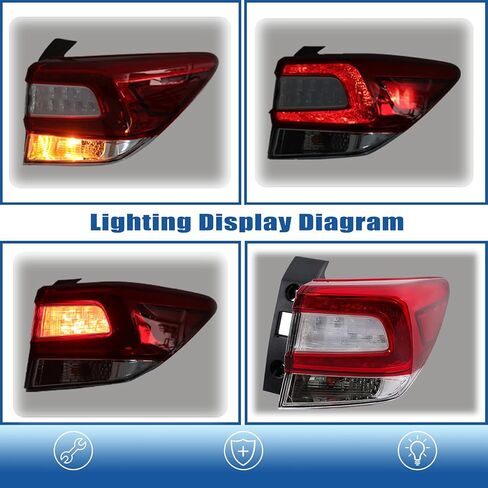 Silscvtt RH الفرامل الخلفية الخلفية الذيل ضوء الجمعية استبدال لسوبارو Crosstrek 2018-2019 سوبارو امبريزا هاتشباك عربة 2017-2019 الجانب الأيمن 84201FL02A SU2805109 in Kuwait