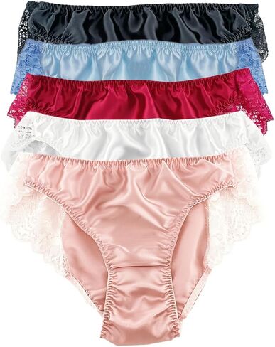 Women's Silk Briefs Lace Bikini 100% Satin Panties Mulberry Silk Underwear for Women Undies in Saudi Arabia