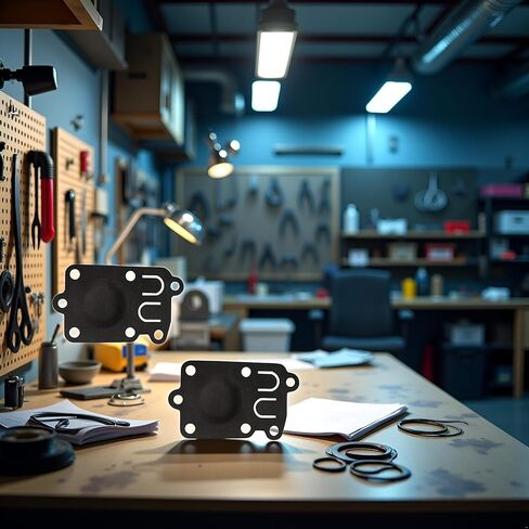 2Pcs Black Carburetor Diaphragm Replaces for Briggs and Stratton 272538 for 3-5 HP Horizontal Pulsa-Jet Engines Lawn Mower Exhaust and Emissions Accessories in Kuwait